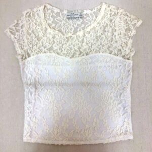 Abercrombie & Fitch Y2K Vintage Crop Lace Top